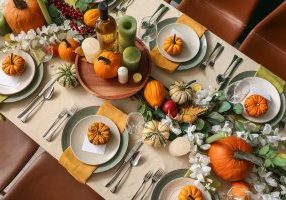 Fall party table for catering